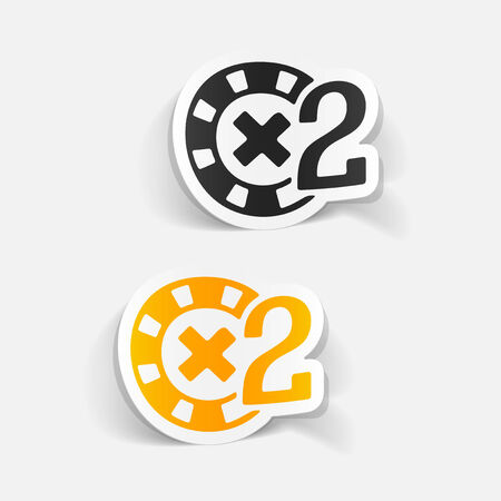 realistic design element: casino chipsのイラスト素材