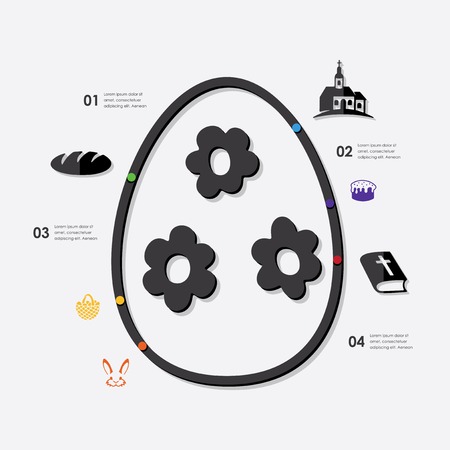 easter infographicのイラスト素材
