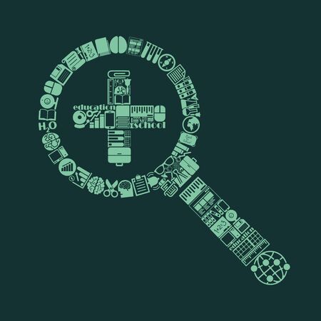 magnifier iconのイラスト素材