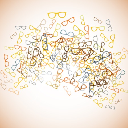 abstract background: glassesのイラスト素材