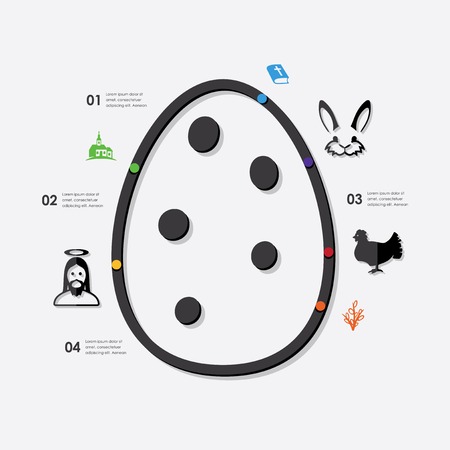easter infographicのイラスト素材