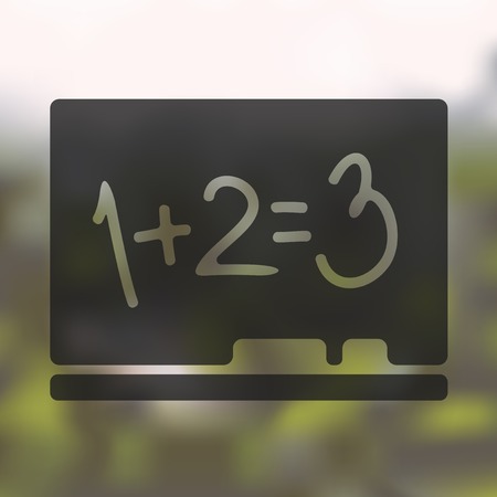 school icon on blurred backgroundのイラスト素材