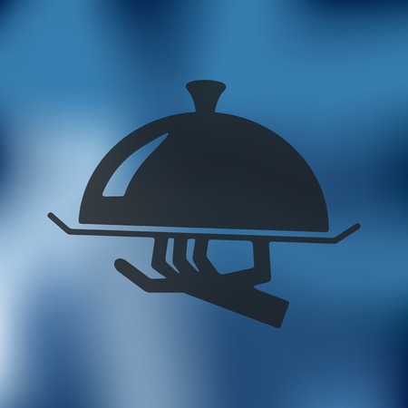 tray icon on blurred backgroundのイラスト素材