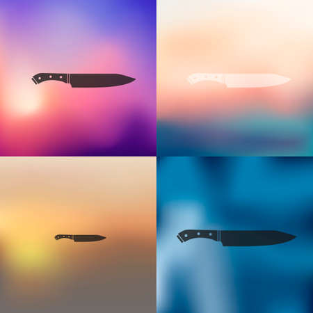 knife icon on blurred backgroundのイラスト素材