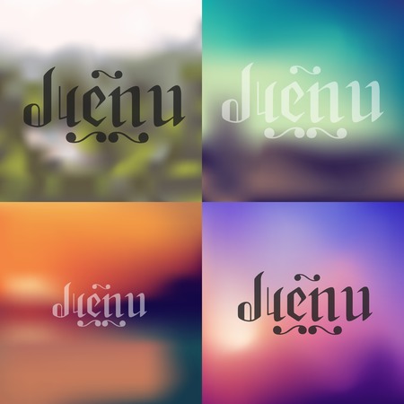 menu icon on blurred backgroundのイラスト素材