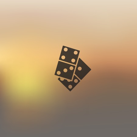 domino icon on blurred backgroundのイラスト素材