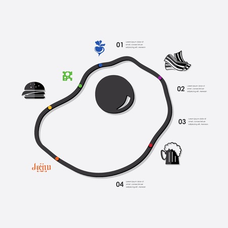 restaurant infographicのイラスト素材