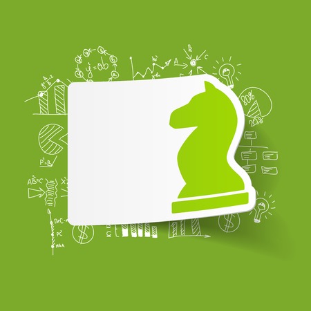 drawing business formulas. chessのイラスト素材