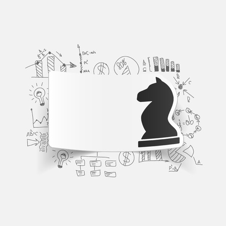drawing business formulas. chessのイラスト素材