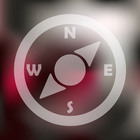 compass icon on blurred backgroundのイラスト素材