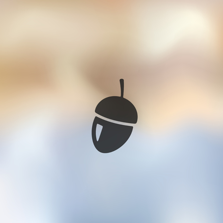 acorn icon on blurred backgroundのイラスト素材