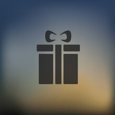 gift box icon on blurred backgroundのイラスト素材