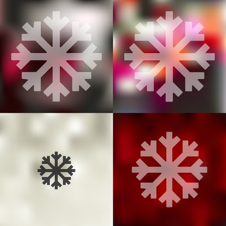 snowflake icon on blurred backgroundのイラスト素材