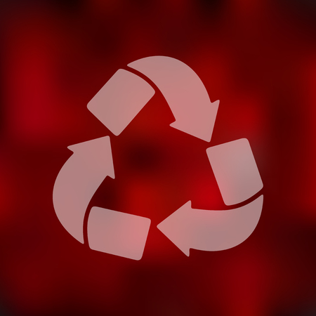 recycle sign icon on blurred backgroundのイラスト素材