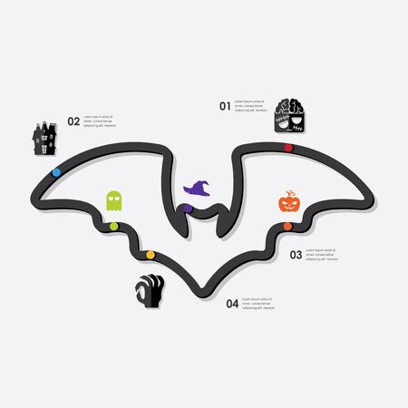 halloween infographicのイラスト素材