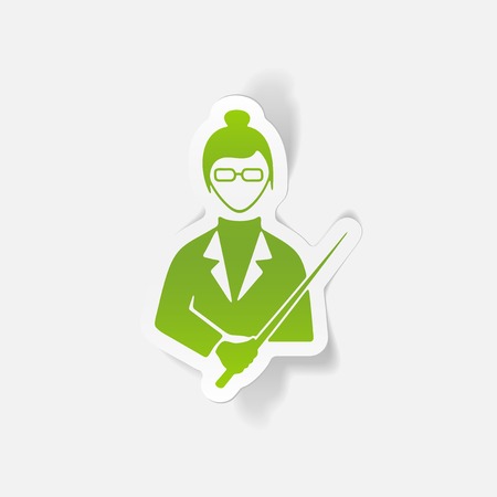 realistic design element. teacherのイラスト素材