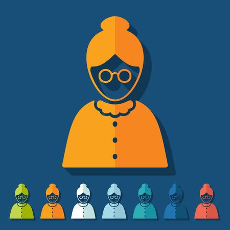 Flat design: senior citizensのイラスト素材