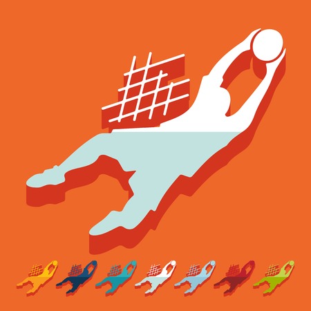 Flat design: goalkeeperのイラスト素材