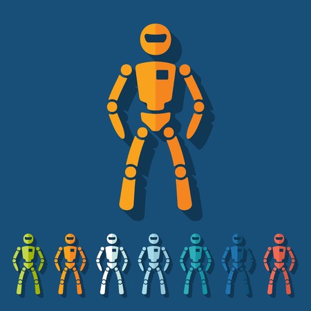 Flat design: robotのイラスト素材