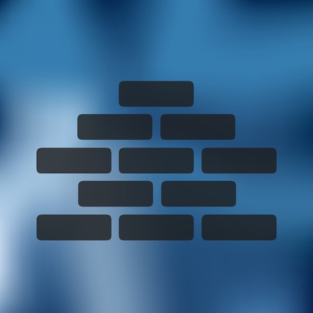 brickwork icon on blurred backgroundのイラスト素材