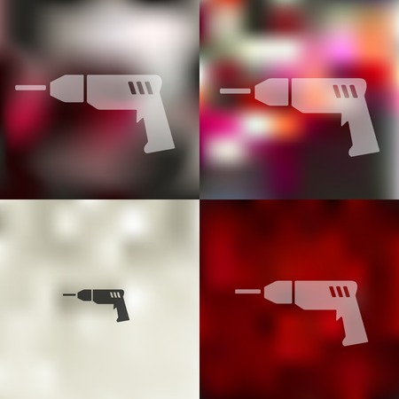 drill icon on blurred backgroundのイラスト素材