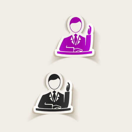 realistic design element. studentのイラスト素材