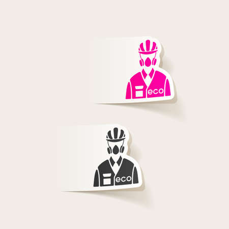 realistic design element. ecologistのイラスト素材