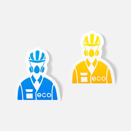 realistic design element. ecologistのイラスト素材