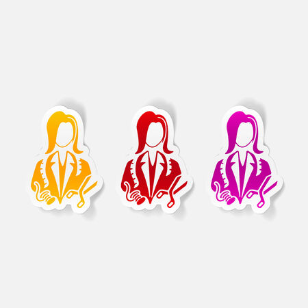 realistic design element. dressmakerのイラスト素材