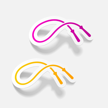 realistic design element. jump ropeのイラスト素材