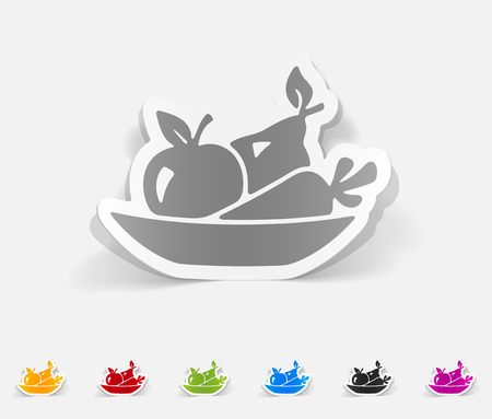 realistic design element. healthy foodのイラスト素材