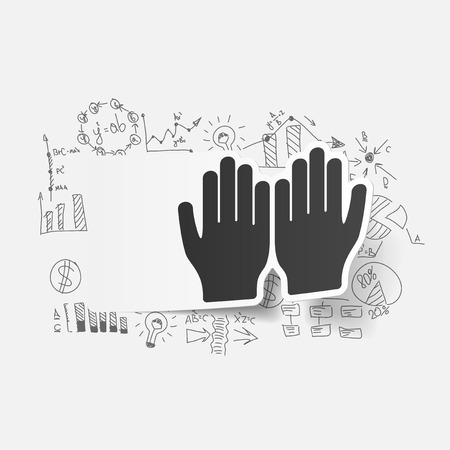 Drawing business formulas: prayerのイラスト素材