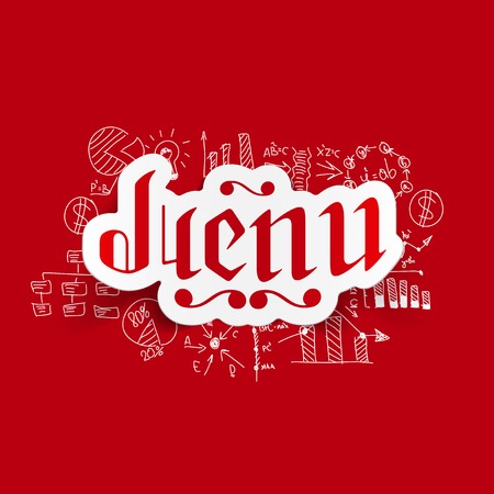Drawing business formulas: menuのイラスト素材