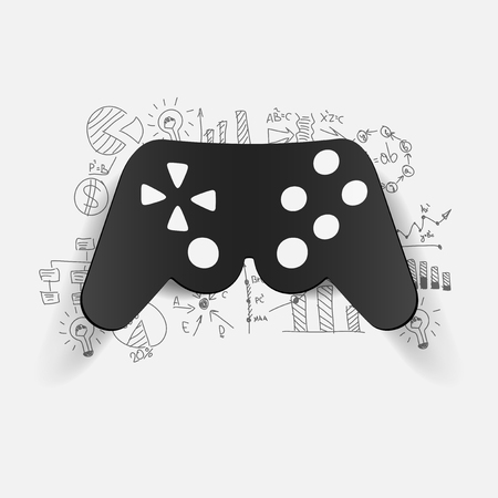 Drawing business formulas: joystickのイラスト素材