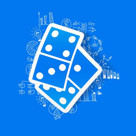 Drawing business formulas: dominoのイラスト素材
