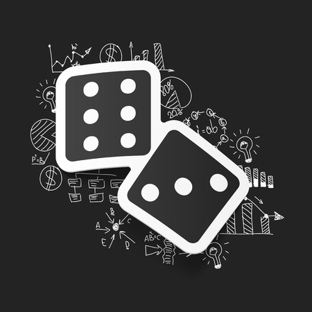 Drawing business formulas: diceのイラスト素材