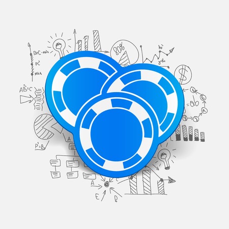 Drawing business formulas: casino chipsのイラスト素材