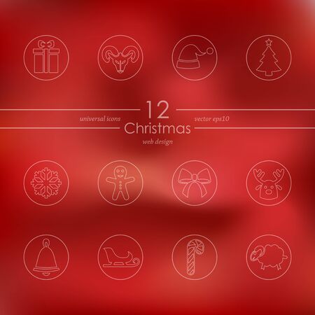 Set of Christmas iconsのイラスト素材