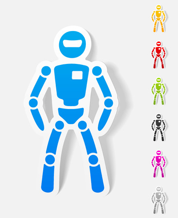 realistic design element. robotのイラスト素材