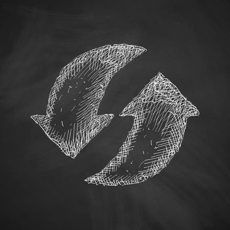 arrow recycling iconのイラスト素材