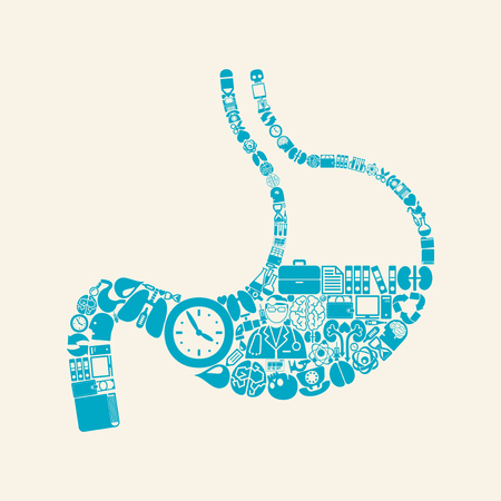 stomach iconのイラスト素材