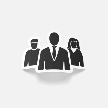 realistic design element: business peopleのイラスト素材