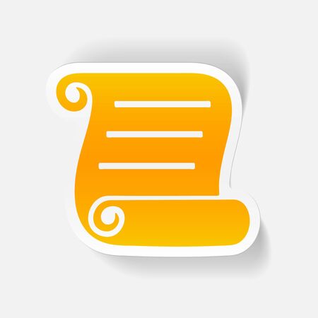 realistic design element: blank paperのイラスト素材