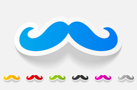 realistic design element. mustacheのイラスト素材