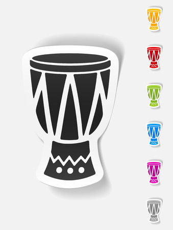 realistic design element of drumのイラスト素材