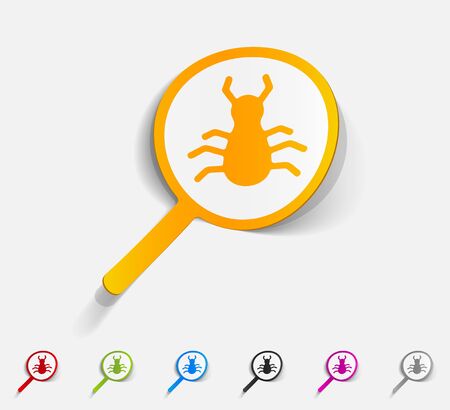 realistic design element of virus scanのイラスト素材