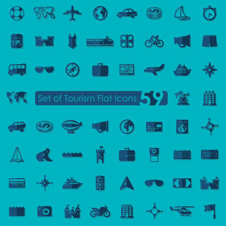 Set of tourism iconsのイラスト素材