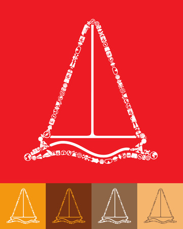 sailboat iconのイラスト素材