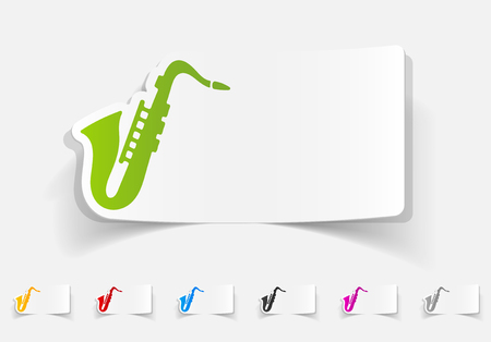 realistic design element. saxophoneのイラスト素材