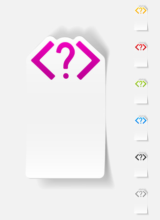 realistic design element. codingのイラスト素材